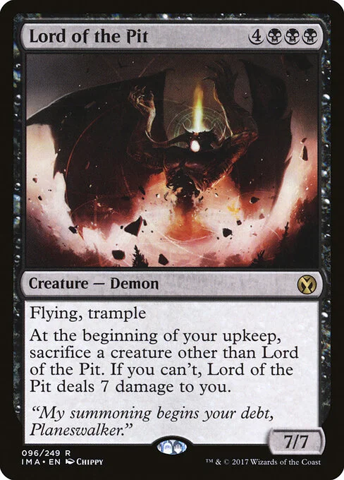 Lord of the Pit, carta Magic di tipo Creature — Demon illustrata da Chippy