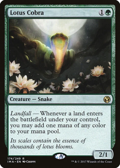 Lotus Cobra, carta Magic di tipo Creature — Snake illustrata da Chippy