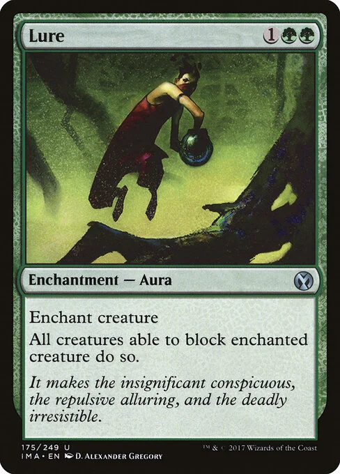Lure, carta Magic di tipo Enchantment — Aura illustrata da D. Alexander Gregory