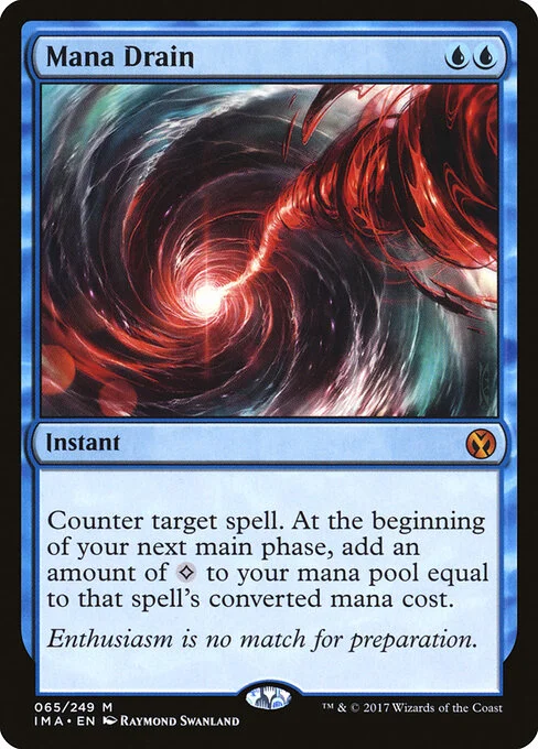 Mana Drain, carta Magic di tipo Instant illustrata da Raymond Swanland
