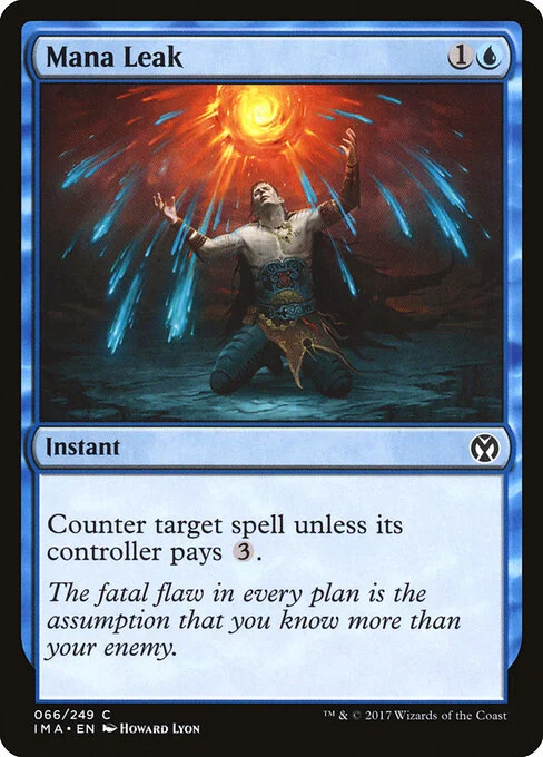 Mana Leak, carta Magic di tipo Instant illustrata da Howard Lyon