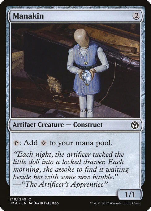 Manakin, carta Magic di tipo Artifact Creature — Construct illustrata da David Palumbo
