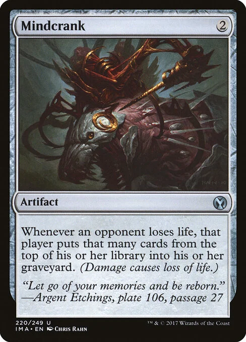 Mindcrank, carta Magic di tipo Artifact illustrata da Chris Rahn