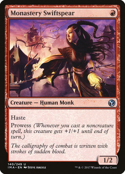 Monastery Swiftspear, carta Magic di tipo Creature — Human Monk illustrata da Steve Argyle
