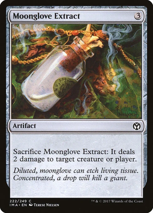 Moonglove Extract, carta Magic di tipo Artifact illustrata da Terese Nielsen
