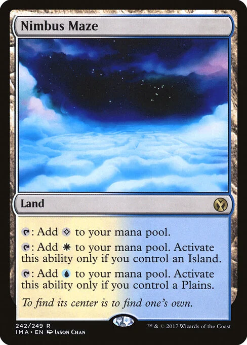 Nimbus Maze, carta Magic di tipo Land illustrata da Jason Chan