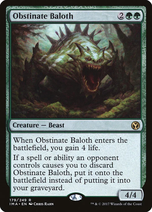 Obstinate Baloth, carta Magic di tipo Creature — Beast illustrata da Chris Rahn