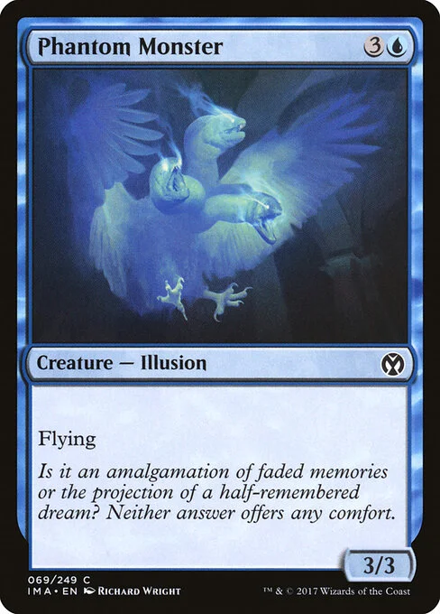 Phantom Monster, carta Magic di tipo Creature — Illusion illustrata da Richard Wright