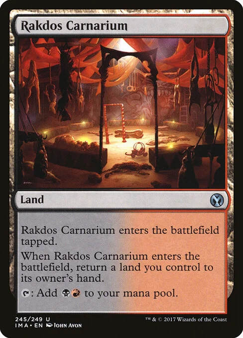 Rakdos Carnarium, carta Magic di tipo Land illustrata da John Avon