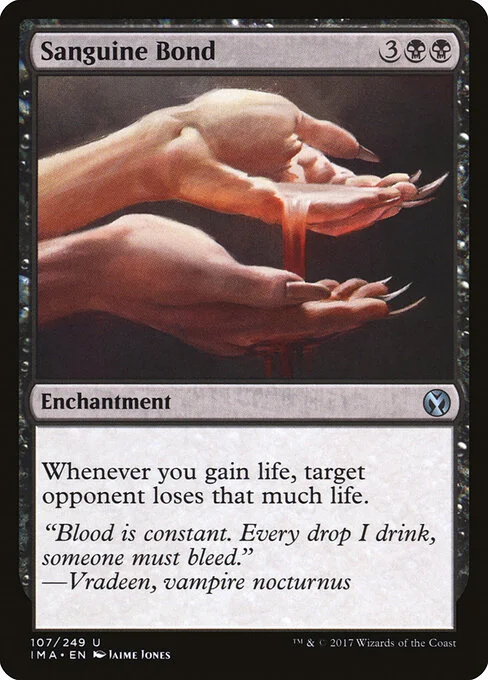 Sanguine Bond, carta Magic di tipo Enchantment illustrata da Jaime Jones