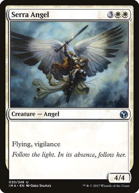 Serra Angel, carta Magic di tipo Creature — Angel illustrata da Greg Staples