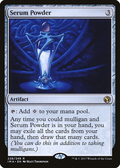 Serum Powder, carta Magic di tipo Artifact illustrata da Matt Thompson