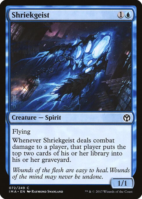 Shriekgeist, carta Magic di tipo Creature — Spirit illustrata da Raymond Swanland
