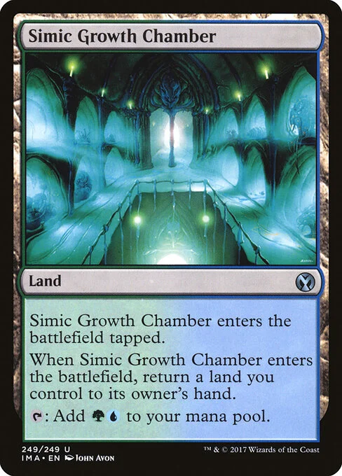 Simic Growth Chamber, carta Magic di tipo Land illustrata da John Avon