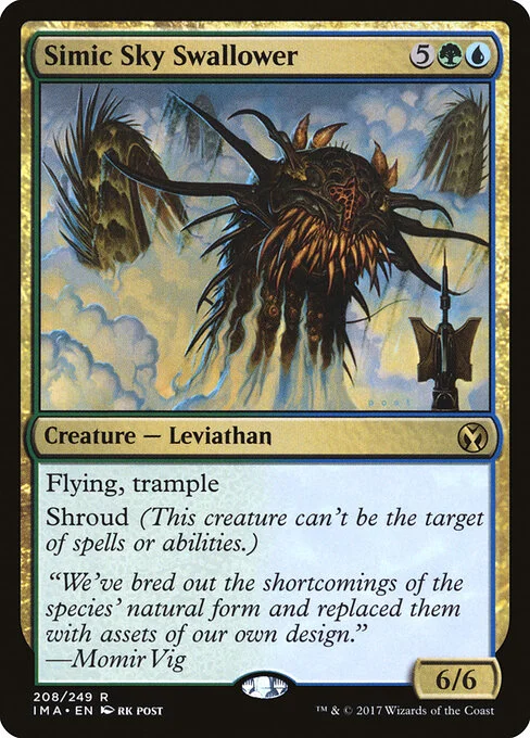 Simic Sky Swallower, carta Magic di tipo Creature — Leviathan illustrata da rk post