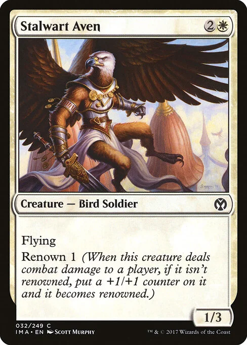 Stalwart Aven, carta Magic di tipo Creature — Bird Soldier illustrata da Scott Murphy