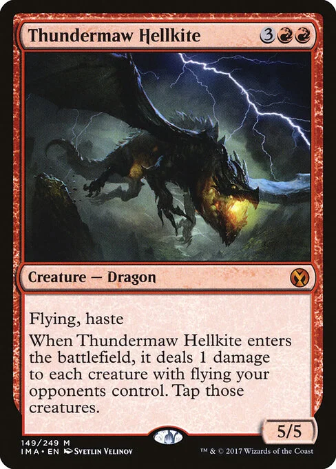 Thundermaw Hellkite, carta Magic di tipo Creature — Dragon illustrata da Svetlin Velinov