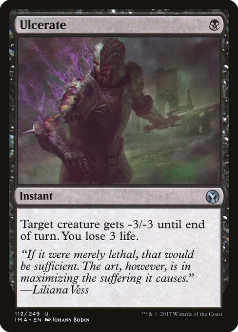 Ulcerate, carta Magic di tipo Instant illustrata da Johann Bodin
