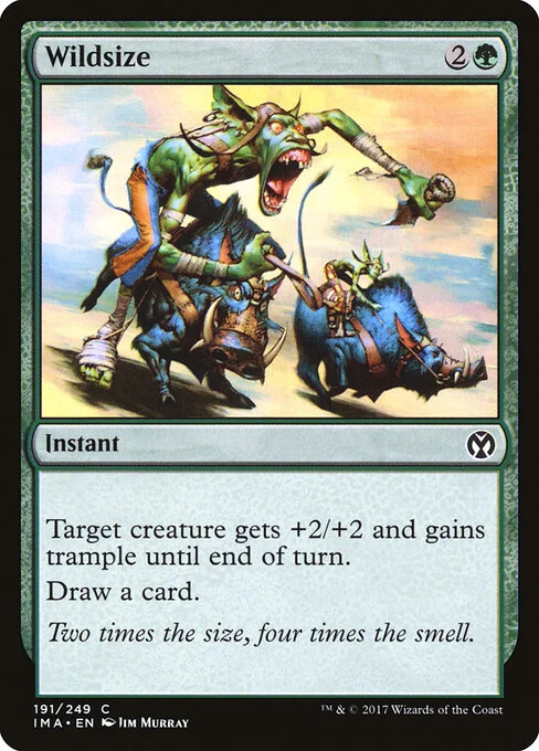 Wildsize, carta Magic di tipo Instant illustrata da Jim Murray