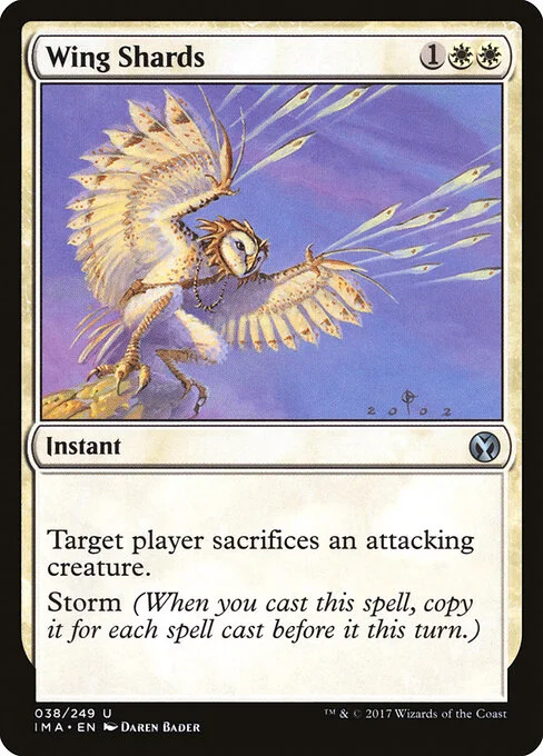 Wing Shards, carta Magic di tipo Instant illustrata da Daren Bader