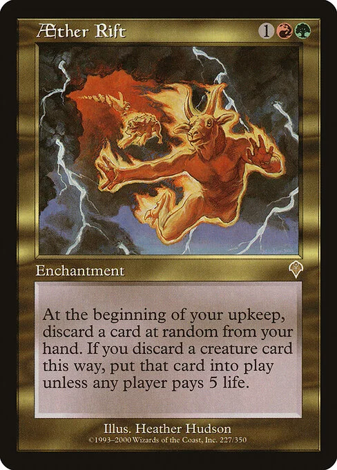 Aether Rift, carta Magic di tipo Enchantment illustrata da Heather Hudson