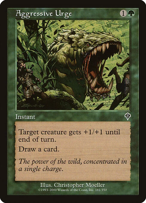 Aggressive Urge, carta Magic di tipo Instant illustrata da Christopher Moeller