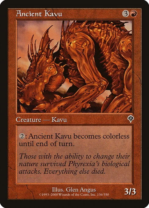 Ancient Kavu, carta Magic di tipo Creature — Kavu illustrata da Glen Angus