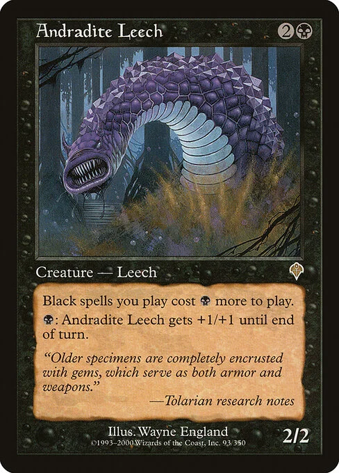 Andradite Leech, carta Magic di tipo Creature — Leech illustrata da Wayne England