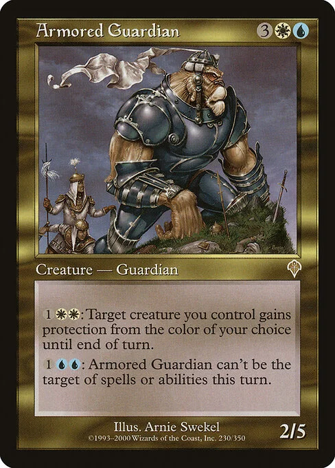 Armored Guardian, carta Magic di tipo Creature — Cat Soldier illustrata da Arnie Swekel