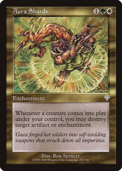Aura Shards, carta Magic di tipo Enchantment illustrata da Ron Spencer