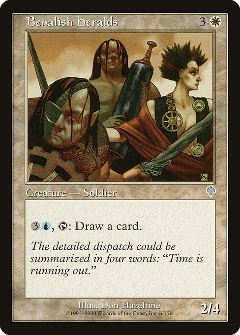 Benalish Heralds, carta Magic di tipo Creature — Human Soldier illustrata da Don Hazeltine