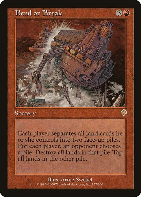 Bend or Break, carta Magic di tipo Sorcery illustrata da Arnie Swekel