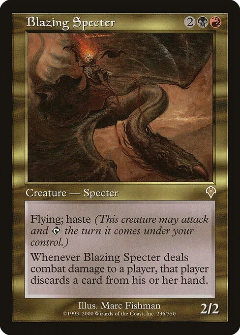 Blazing Specter, carta Magic di tipo Creature — Specter illustrata da Marc Fishman