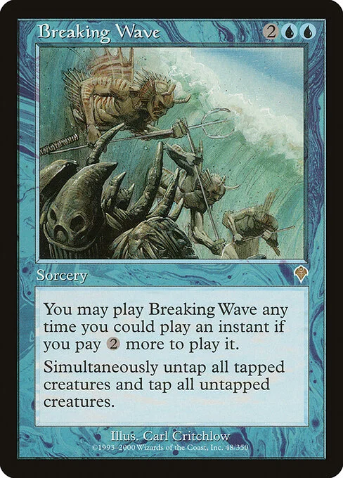 Breaking Wave, carta Magic di tipo Sorcery illustrata da Carl Critchlow