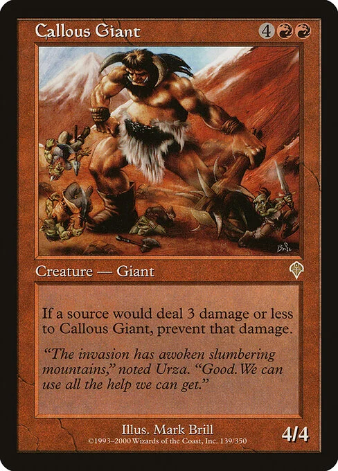 Callous Giant, carta Magic di tipo Creature — Giant illustrata da Mark Brill