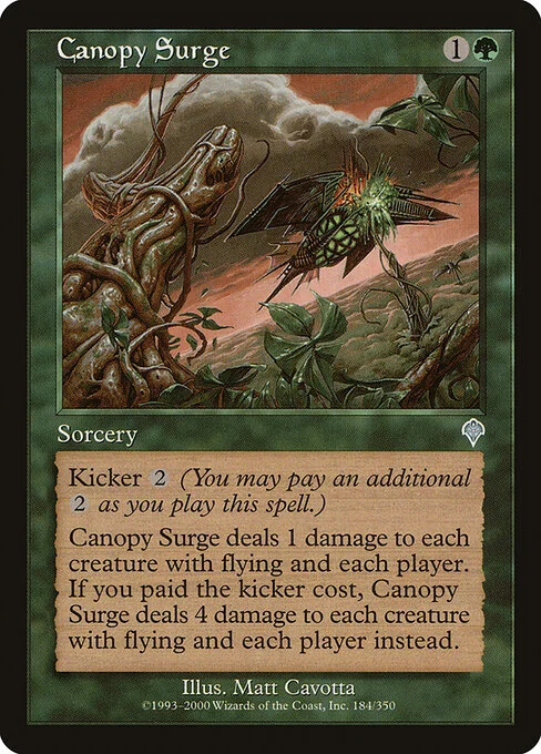Canopy Surge, carta Magic di tipo Sorcery illustrata da Matt Cavotta