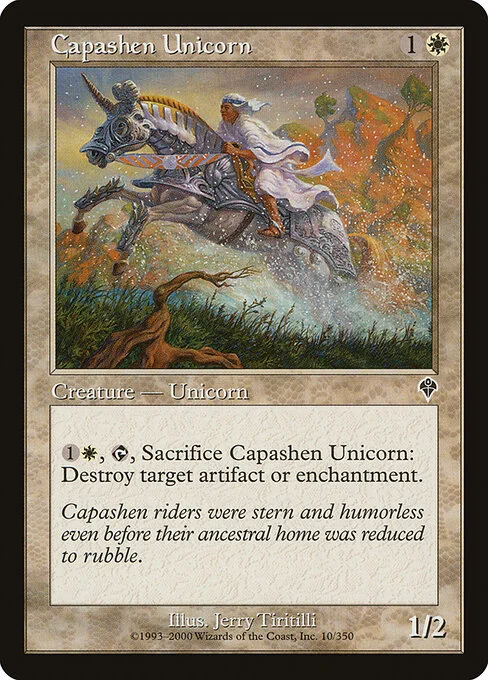 Capashen Unicorn, carta Magic di tipo Creature — Unicorn illustrata da Jerry Tiritilli
