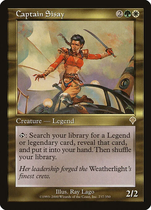 Captain Sisay, carta Magic di tipo Legendary Creature — Human Soldier illustrata da Ray Lago