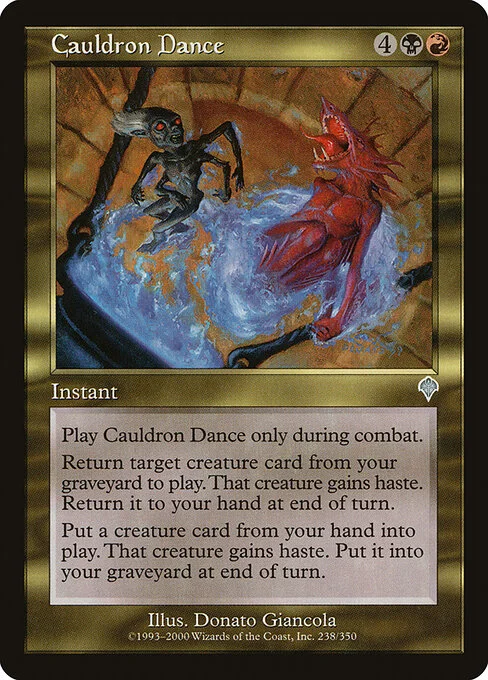 Cauldron Dance, carta Magic di tipo Instant illustrata da Donato Giancola