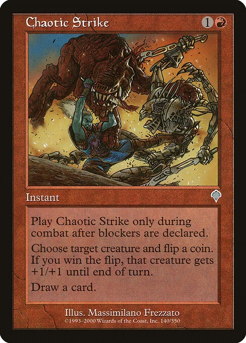 Chaotic Strike, carta Magic di tipo Instant illustrata da Massimiliano Frezzato