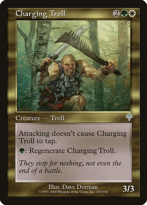 Charging Troll, carta Magic di tipo Creature — Troll illustrata da Dave Dorman