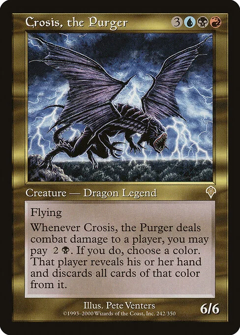 Crosis, the Purger, carta Magic di tipo Legendary Creature — Dragon illustrata da Pete Venters