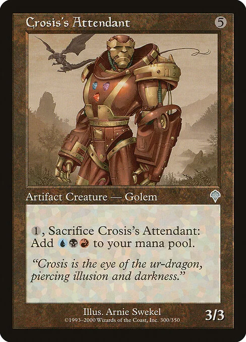 Crosis's Attendant, carta Magic di tipo Artifact Creature — Golem illustrata da Arnie Swekel