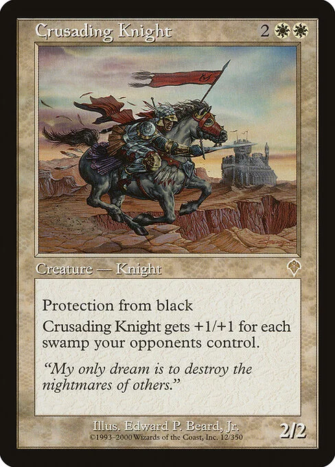 Crusading Knight, carta Magic di tipo Creature — Human Knight illustrata da Edward P. Beard, Jr.
