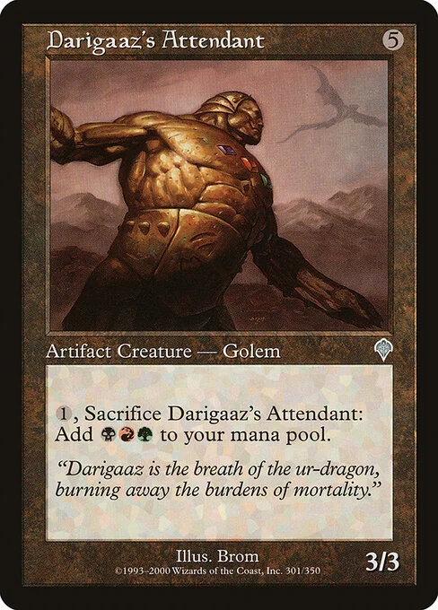 Darigaaz's Attendant, carta Magic di tipo Artifact Creature — Golem illustrata da Brom
