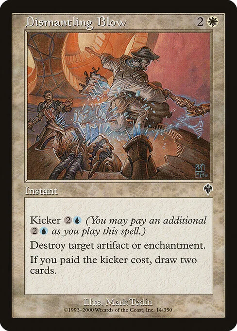 Dismantling Blow, carta Magic di tipo Instant illustrata da Mark Tedin