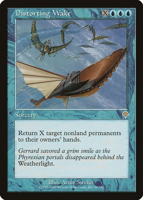 Distorting Wake, carta Magic di tipo Sorcery illustrata da Arnie Swekel