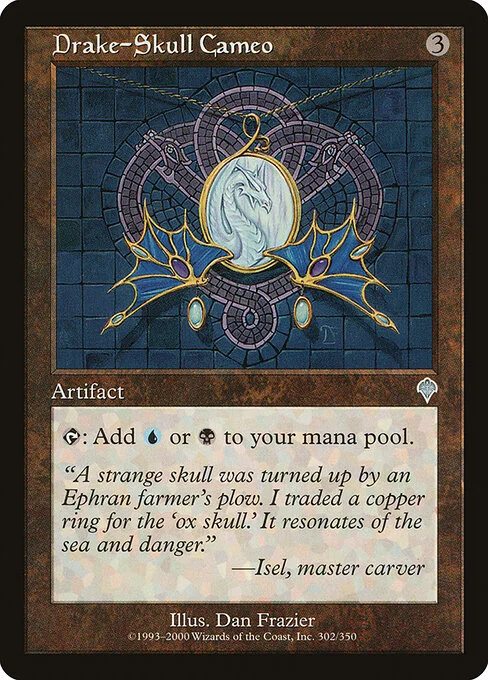 Drake-Skull Cameo, carta Magic di tipo Artifact illustrata da Dan Frazier