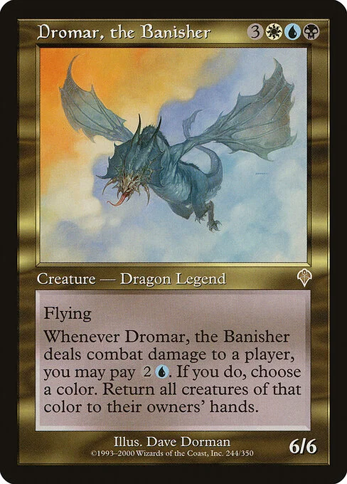 Dromar, the Banisher, carta Magic di tipo Legendary Creature — Dragon illustrata da Dave Dorman