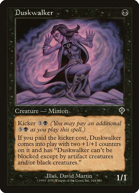 Duskwalker, carta Magic di tipo Creature — Human Minion illustrata da David Martin